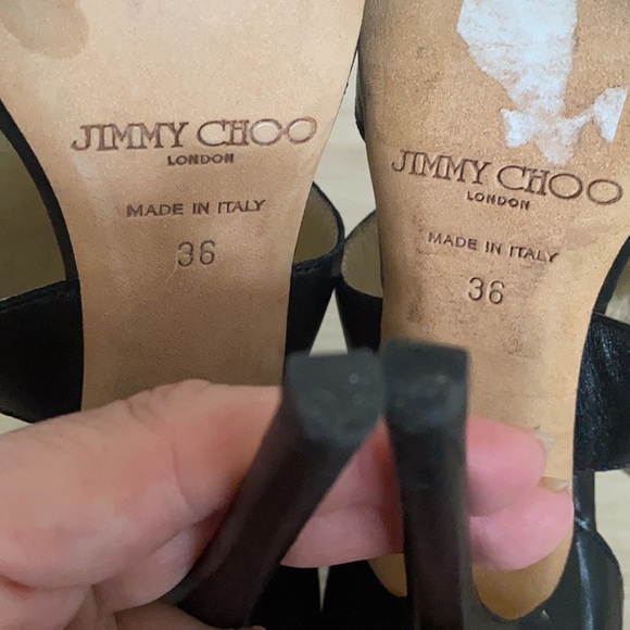 Jimmy Choo black leather high heels shoes for women size 36 - Picture 11 of 12